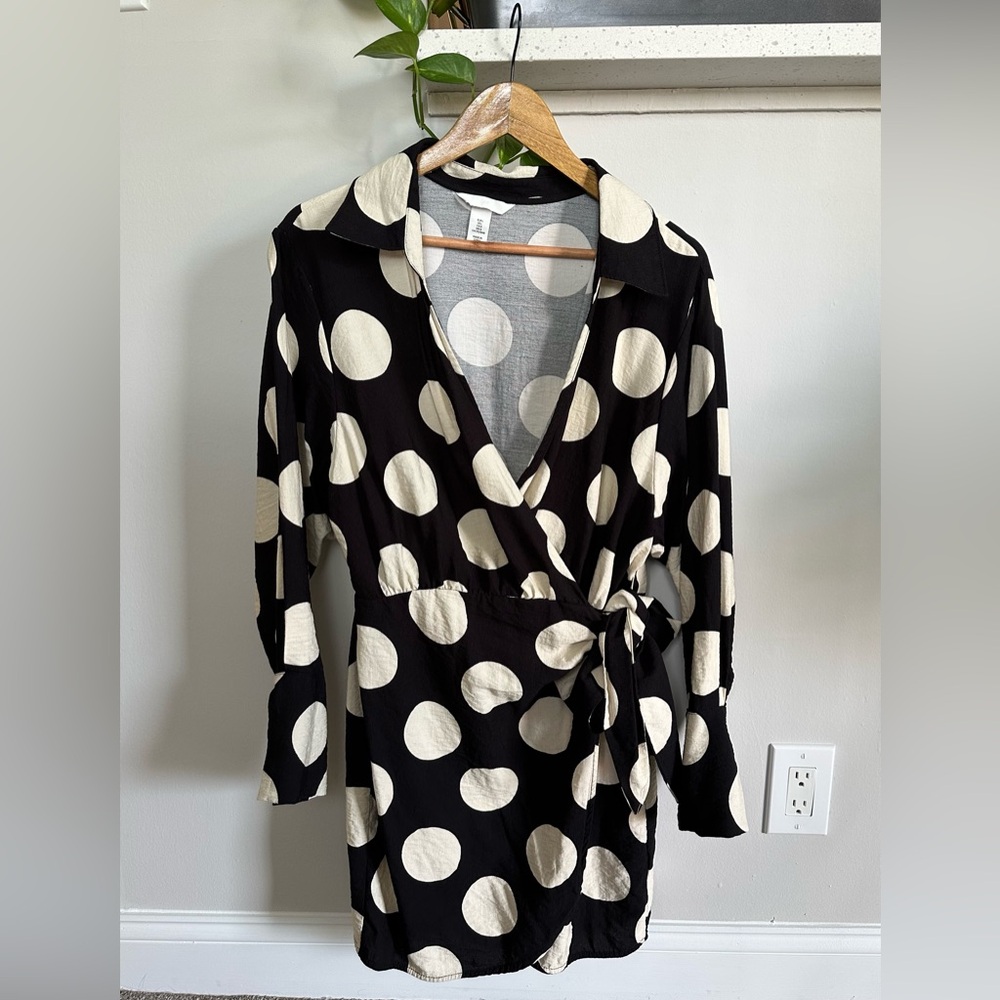 H&M Black and White Polka Dot Dress